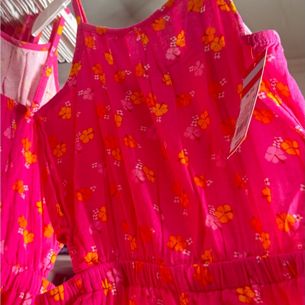 Cat & Jack Pink and Orange Floral Bodysuit